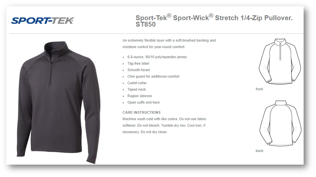 Sport-Tek Sport Wick Stretch 1/4 Zip Pullover